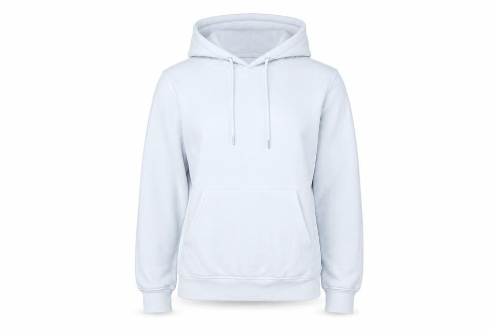 Criminal Damage Women Light Blue Organic Cotton Pullover Hoodie M