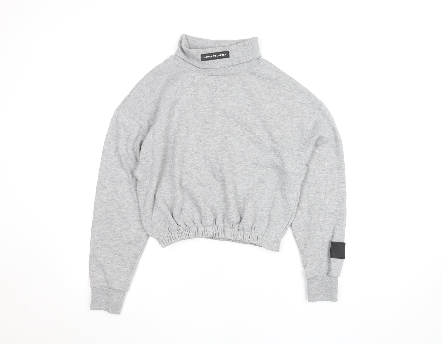 Jameson Carter Women Grey Size 6 Roll Neck Pullover Sweatshirt