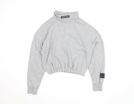 Jameson Carter Women Grey Size 6 Roll Neck Pullover Sweatshirt
