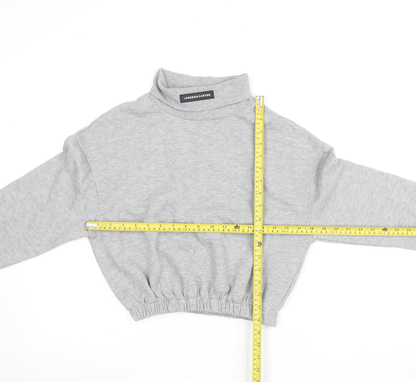 Jameson Carter Women Grey Size 6 Roll Neck Pullover Sweatshirt