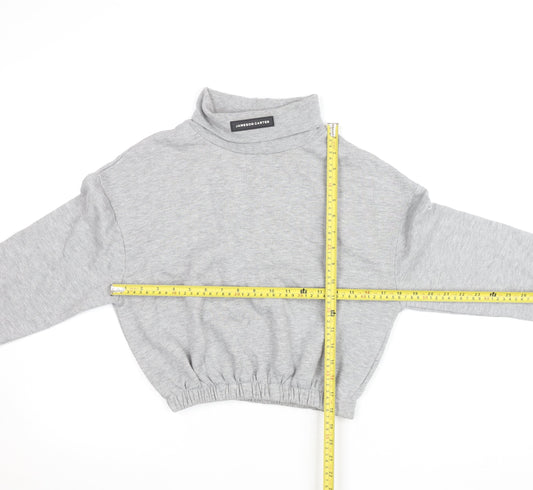 Jameson Carter Women Grey Size 6 Roll Neck Pullover Sweatshirt