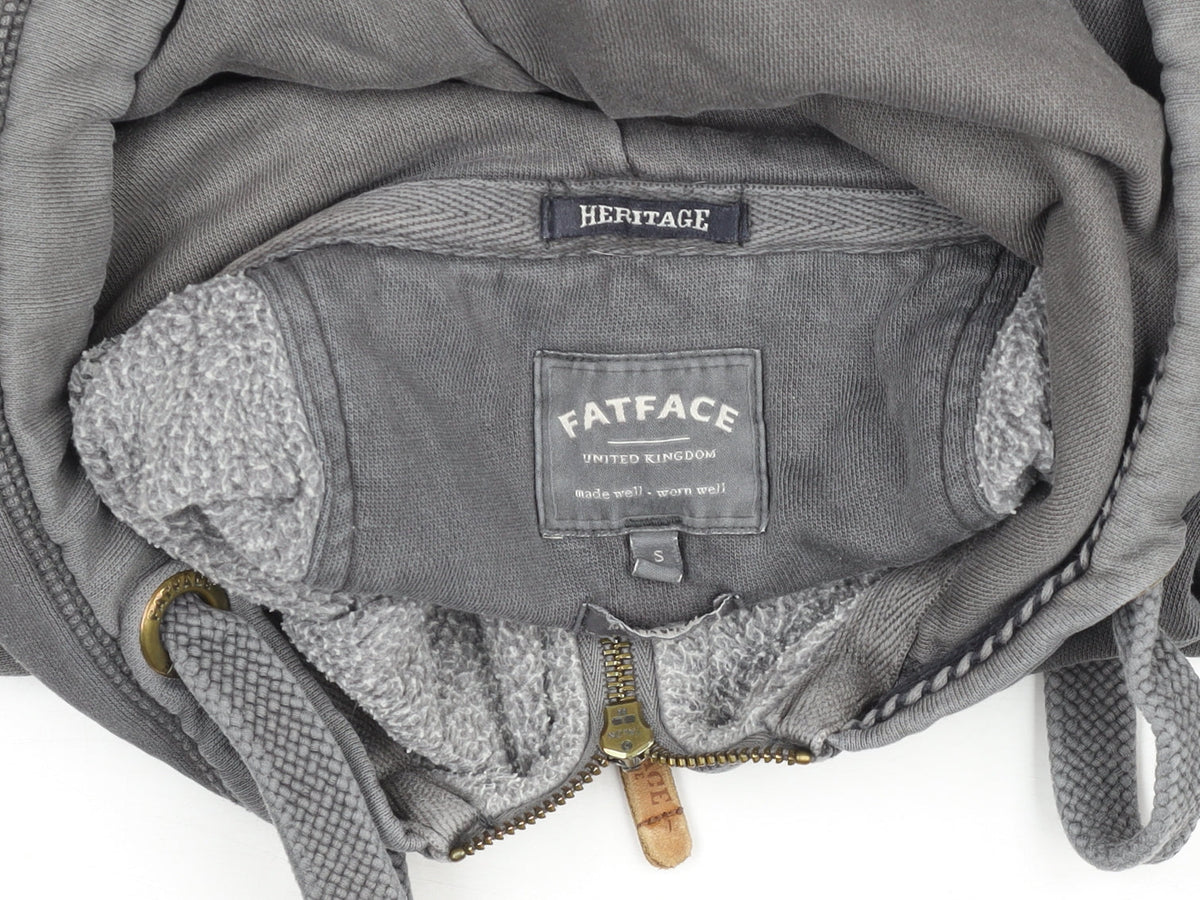 Mens UK S Regular FatFace Grey Full Zip Hoodie