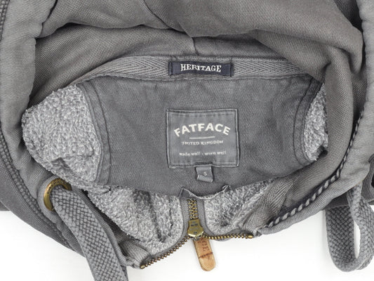 Mens UK S Regular FatFace Grey Full Zip Hoodie