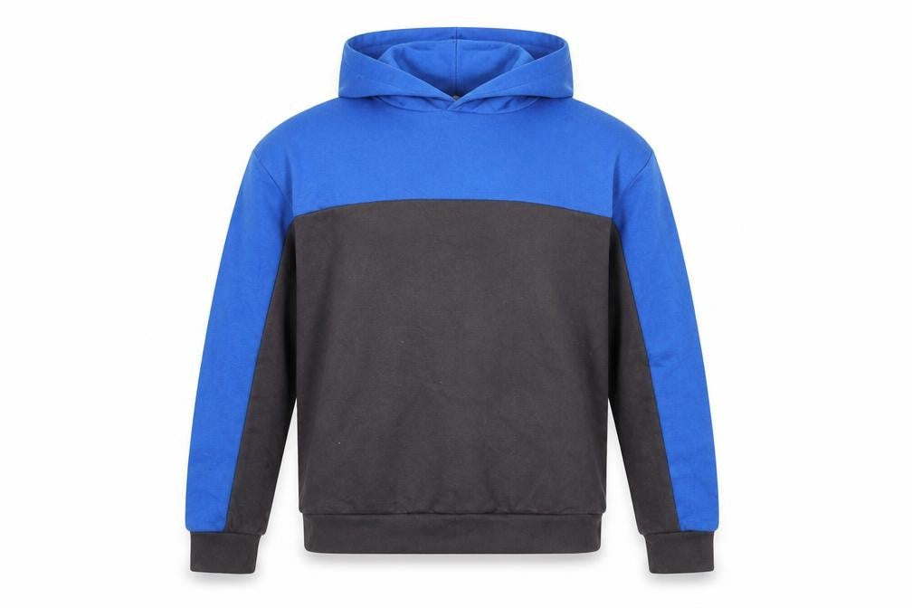 Kangaroo Poo Boys Blue & Black Colourblock Pullover Hoodie 11-12 Years
