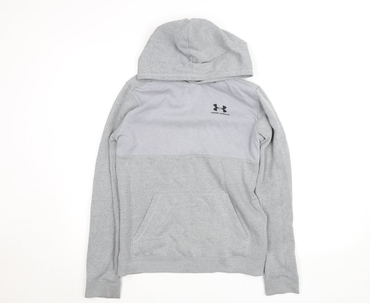 Under Armour Boys Grey XL Pullover Fleece Hoodie with Logo