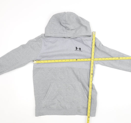 Under Armour Boys Grey XL Pullover Fleece Hoodie with Logo