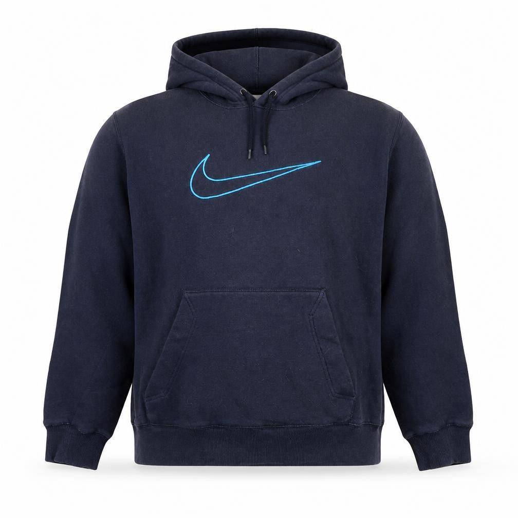 Womens UK L Regular Nike Blue Pullover Hoodie