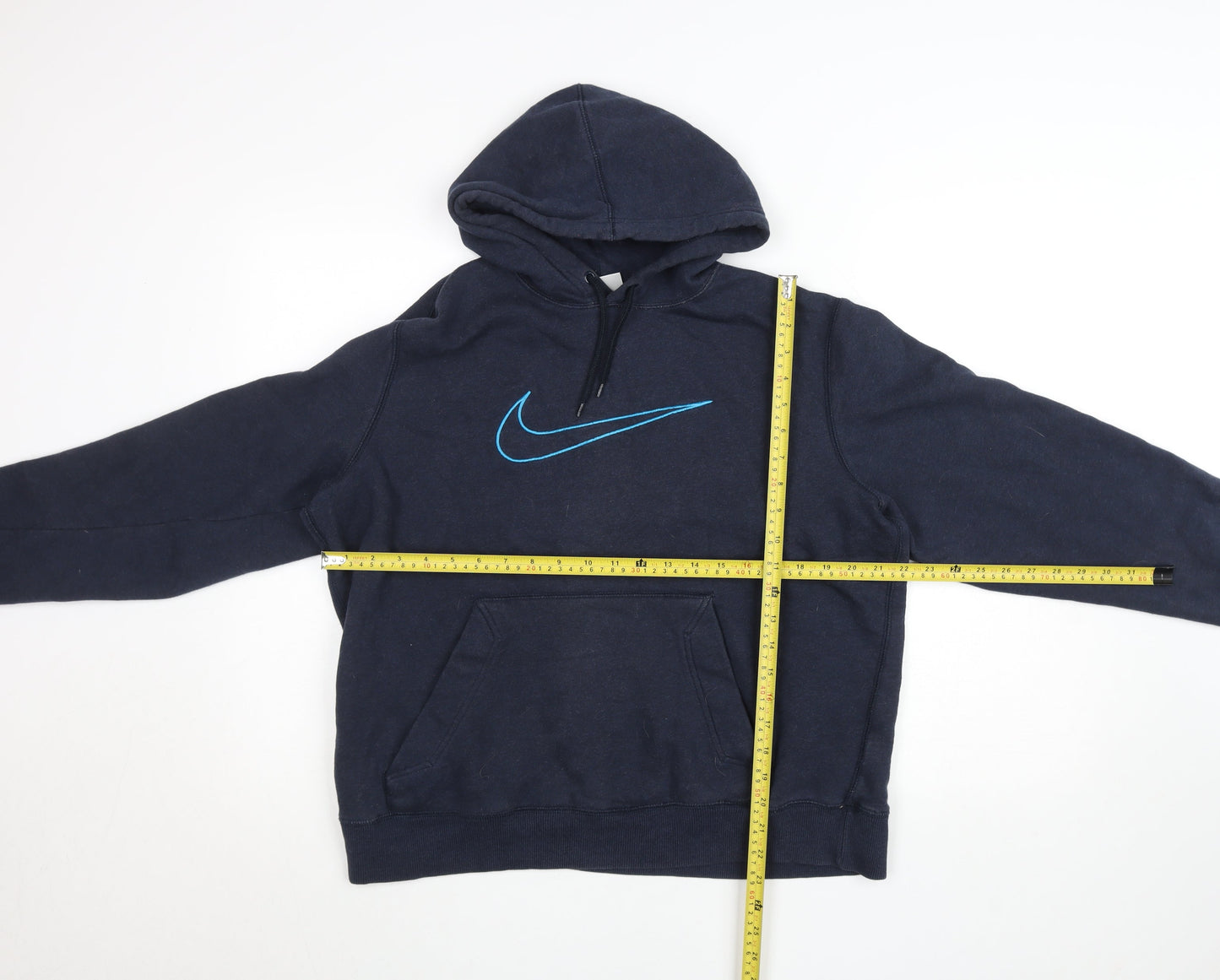 Nike Women's Navy Blue Pullover Hoodie Size L Fleece Lined