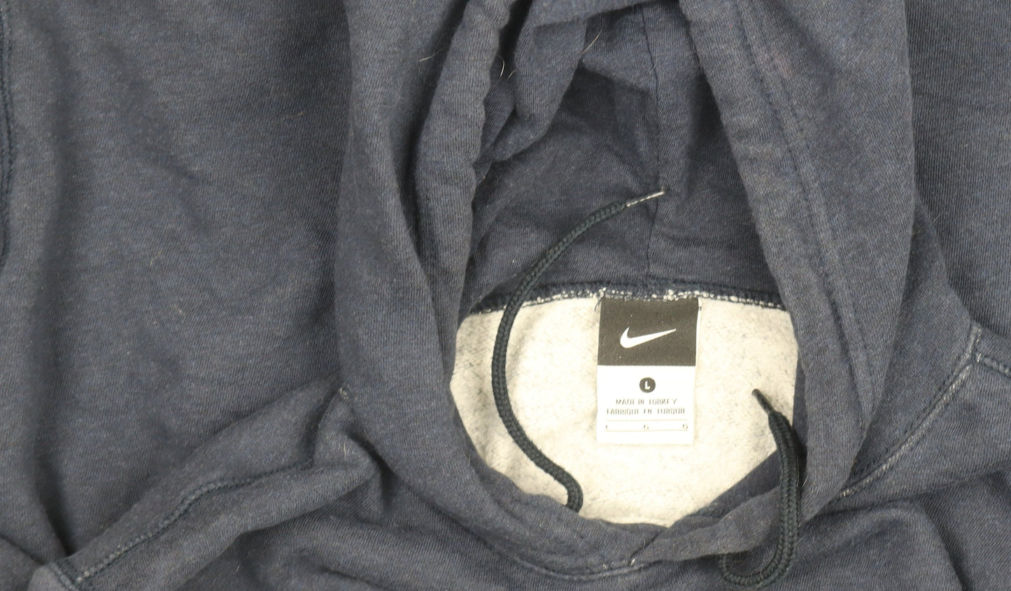 Nike Women's Navy Blue Pullover Hoodie Size L Fleece Lined