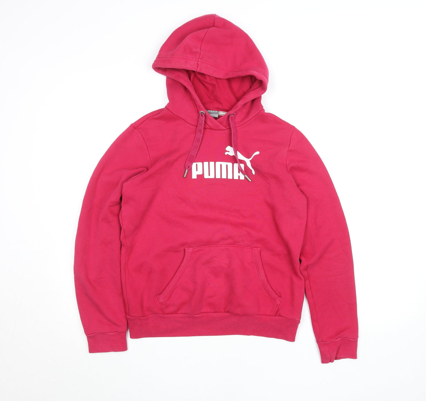 Womens UK 10 Regular PUMA Pink Pullover Hoodie