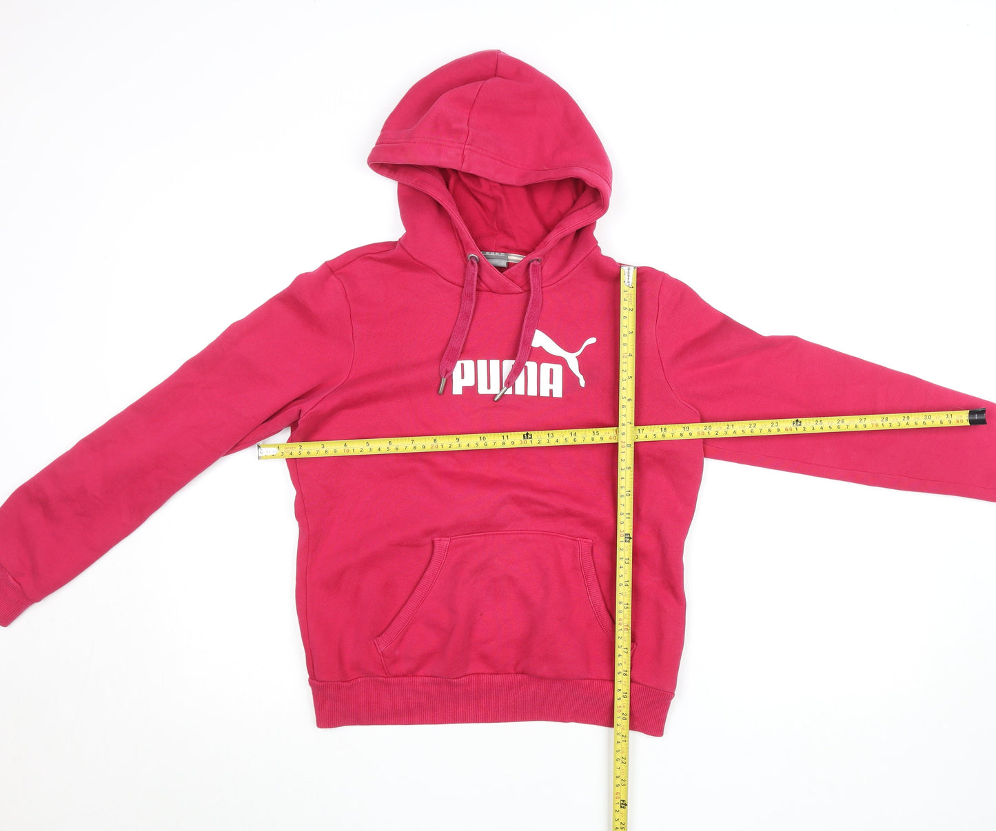 Womens UK 10 Regular PUMA Pink Pullover Hoodie