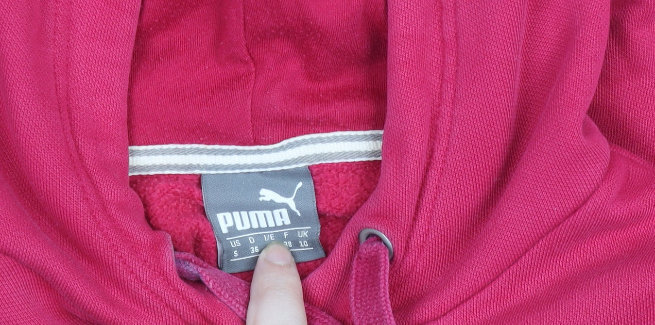 Womens UK 10 Regular PUMA Pink Pullover Hoodie