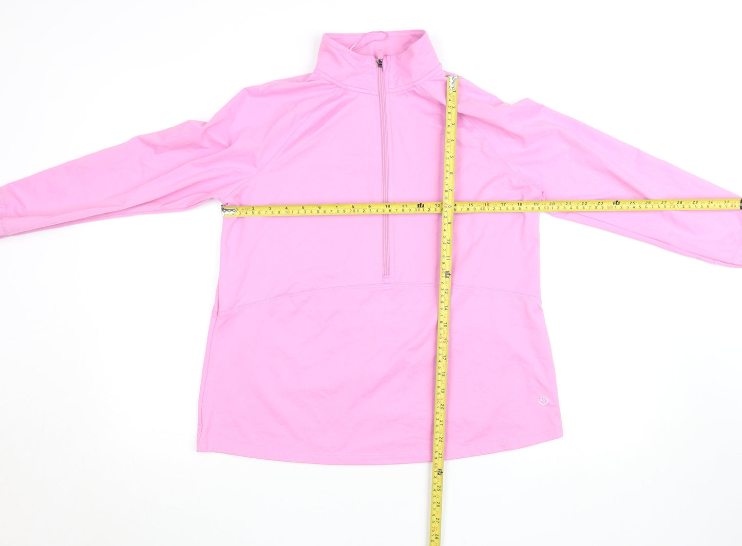 Dunnes Stores Women’s Pink 1/2 Zip Sweatshirt M Hooded Pullover Tunic Top