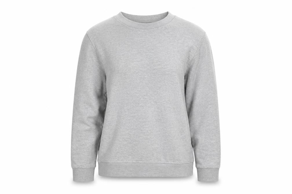 Front view of ASOS Women Grey Medium Crew Neck Pullover Sweatshirt