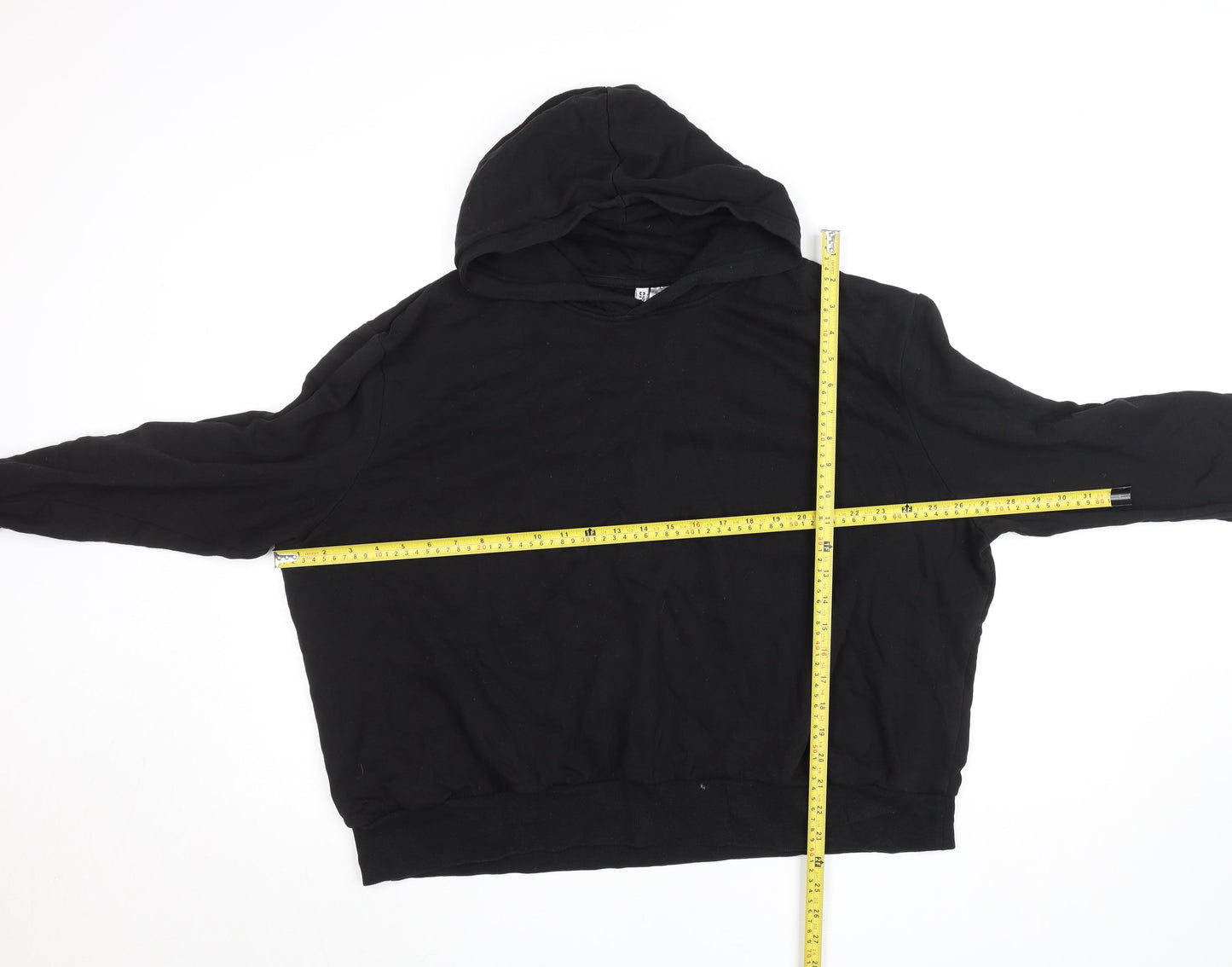 H&M Divided Men’s Black Pullover Hoodie Size M Regular Fit