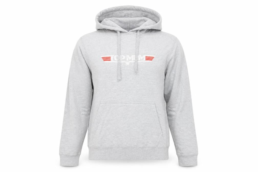 Port & Company Grey Hooded Pullover Sweatshirt Women M Ring Spun Cotton Blend