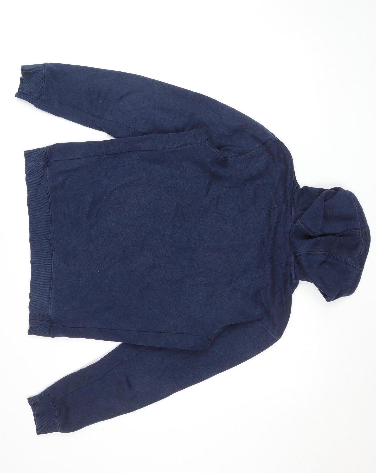 Adidas Women's Navy Blue Pullover Hoodie M Logo Graphic Cotton Blend