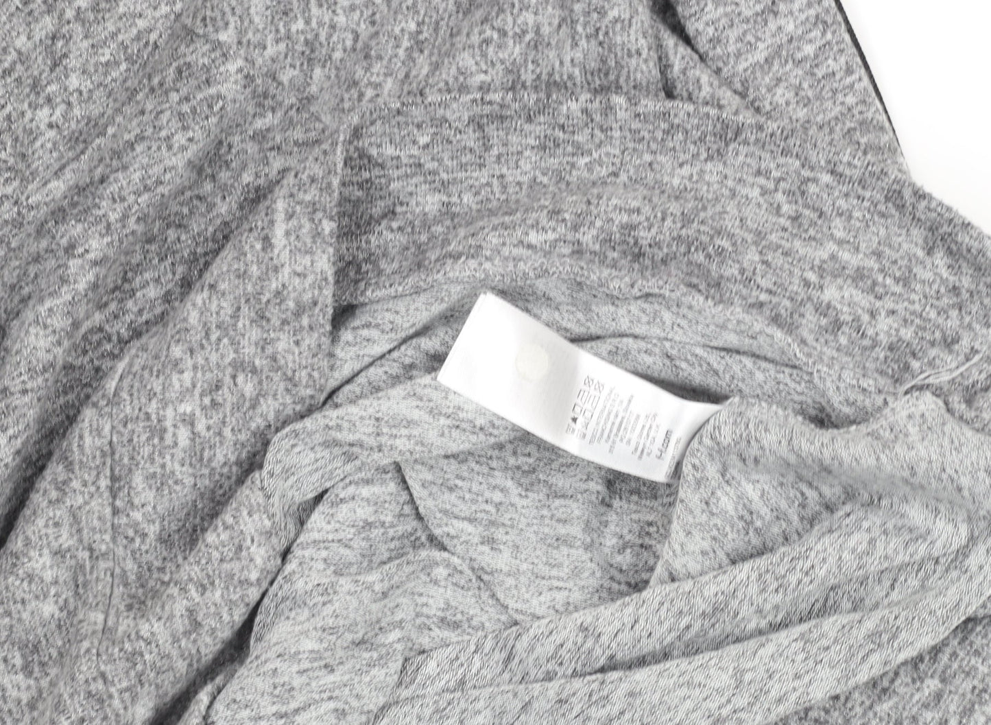 F&F Women Grey Hooded Pullover Sweatshirt UK 12 Drawstring Casual
