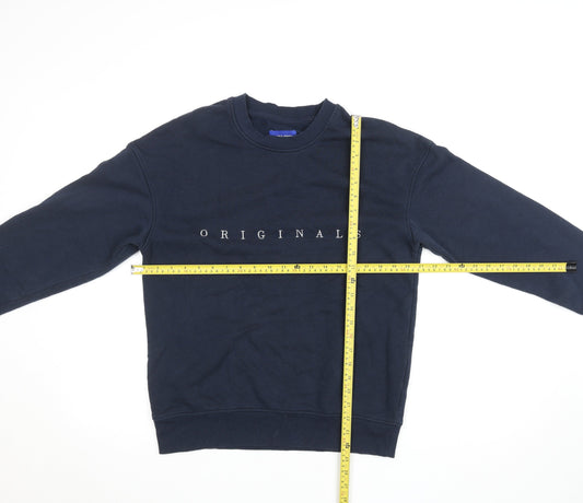 Unisex Adults UK L Regular JACK & JONES Blue Pullover Sweatshirt