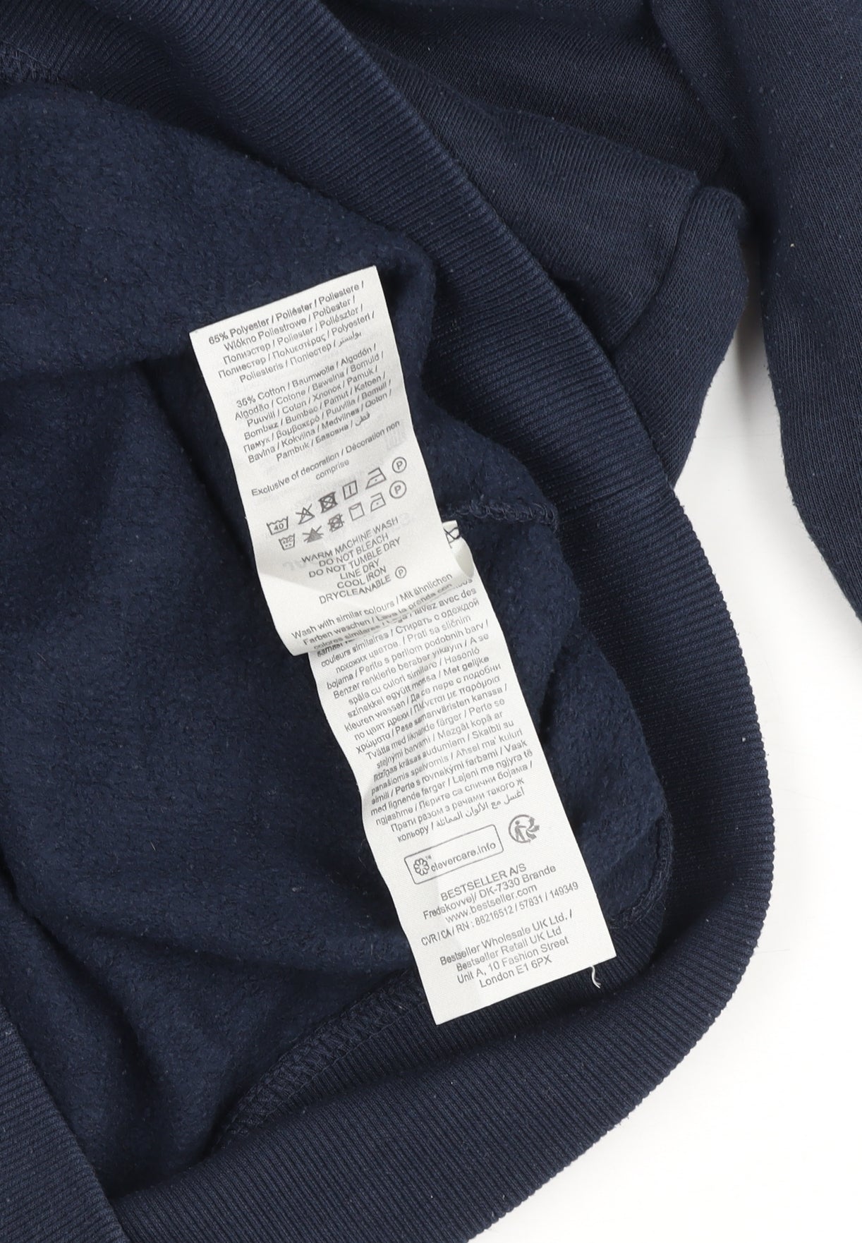 Unisex Adults UK L Regular JACK & JONES Blue Pullover Sweatshirt