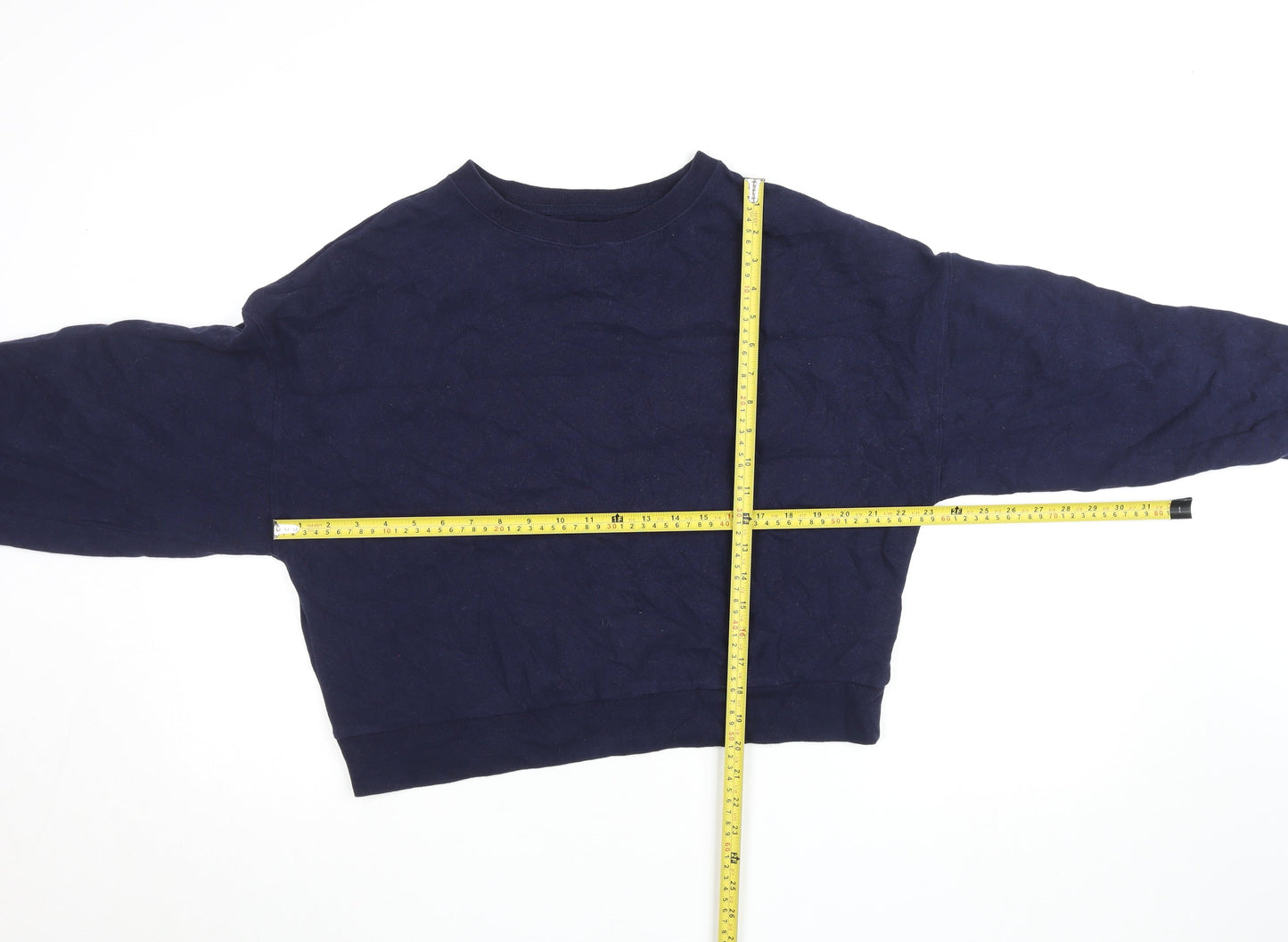 GAP Womens Navy Blue Pullover Sweatshirt Size S Crew Neck Classic Fit