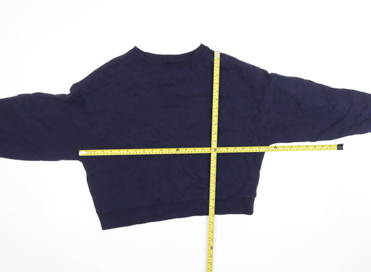 GAP Womens Navy Blue Pullover Sweatshirt Size S Crew Neck Classic Fit