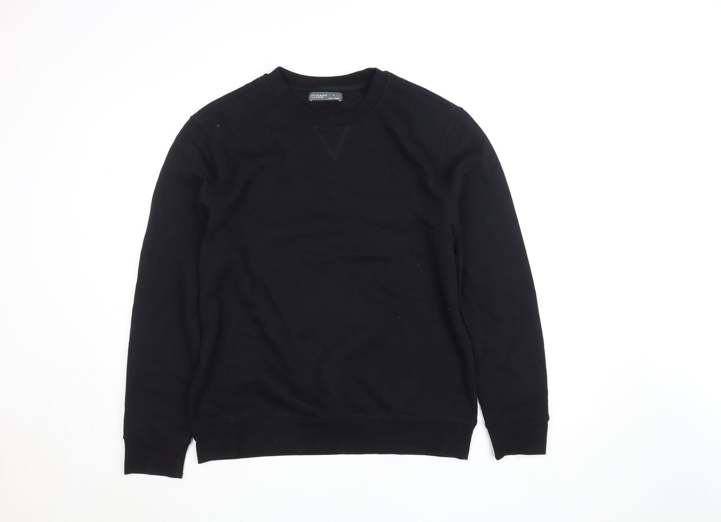 Primark Cares Women's Black L Pullover Sweatshirt Cotton Blend