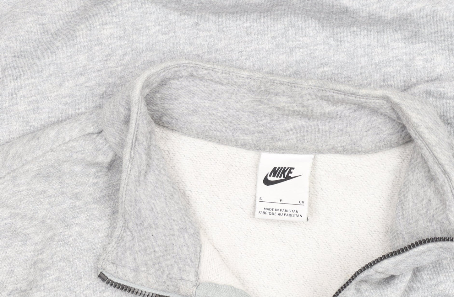 Nike Women’s Grey 1/4 Zip Sweatshirt Small - Soft Cotton Blend Pullover