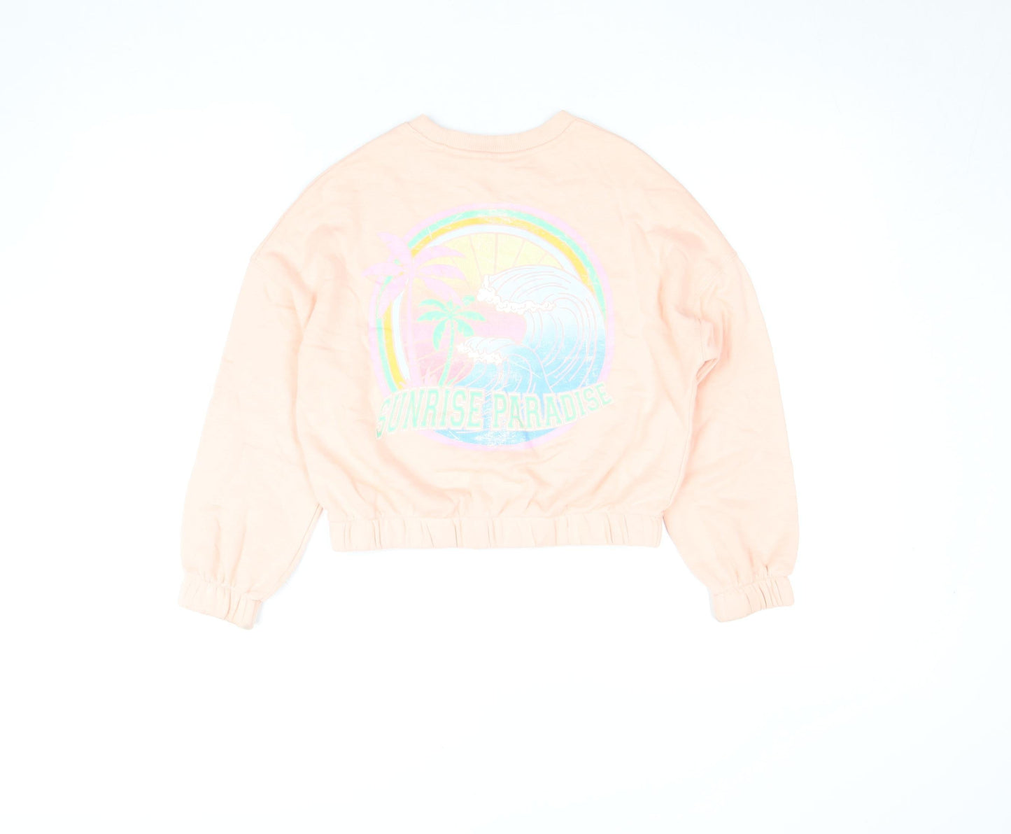 Marks and Spencer Girls Pink Graphic Pullover Sweatshirt 9-10 Years