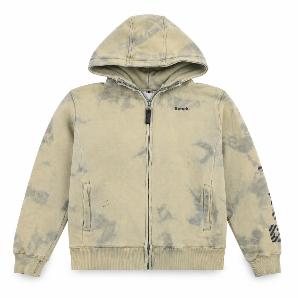Bench Boys Beige Tie Dye Full Zip Hoodie 11-12 Years Cotton Blend