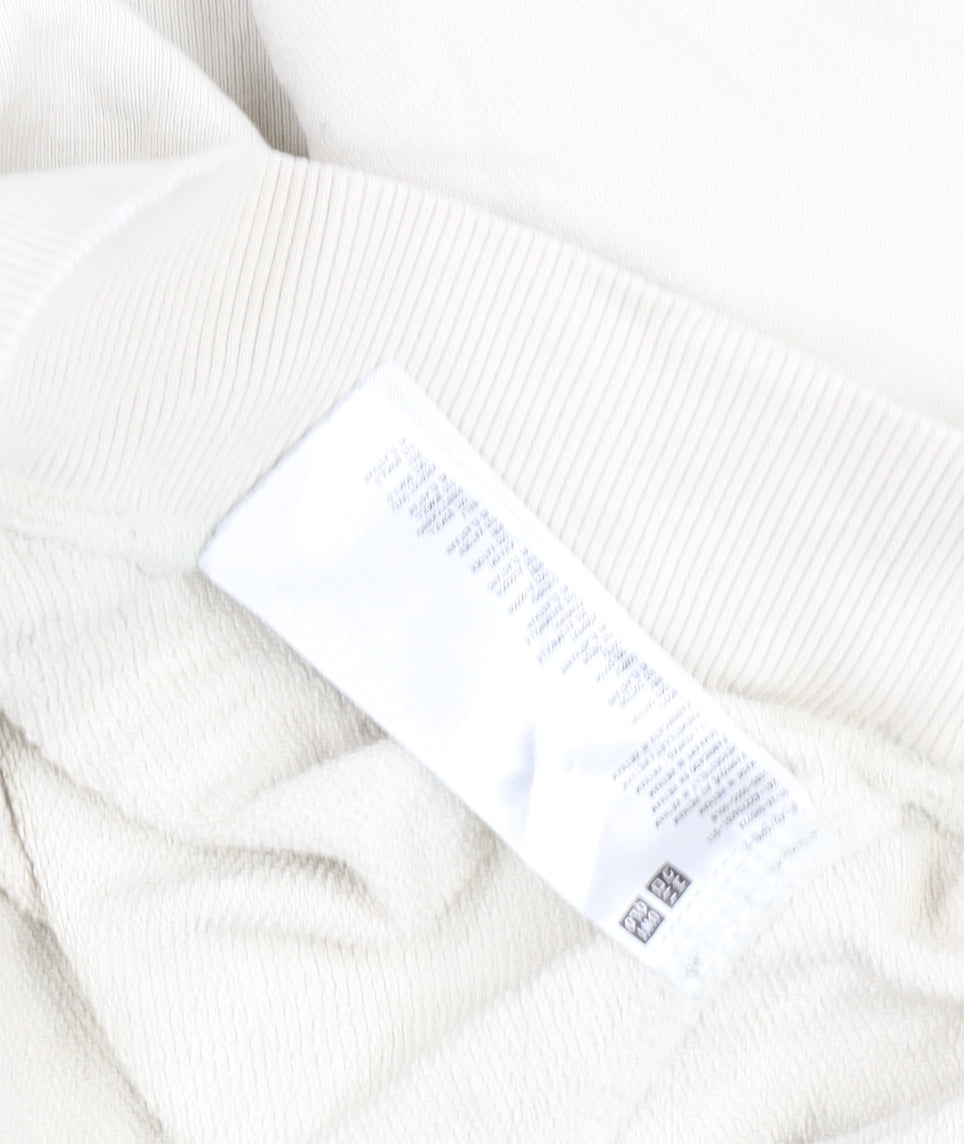 Uniqlo Women Beige Pullover Hoodie M Cotton Casual Sweatshirt