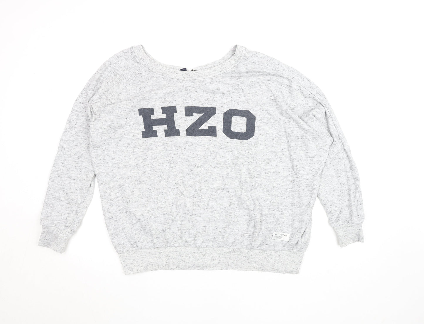 Adidas Originals Womens Grey Size 14 Cotton Blend Pullover Sweatshirt