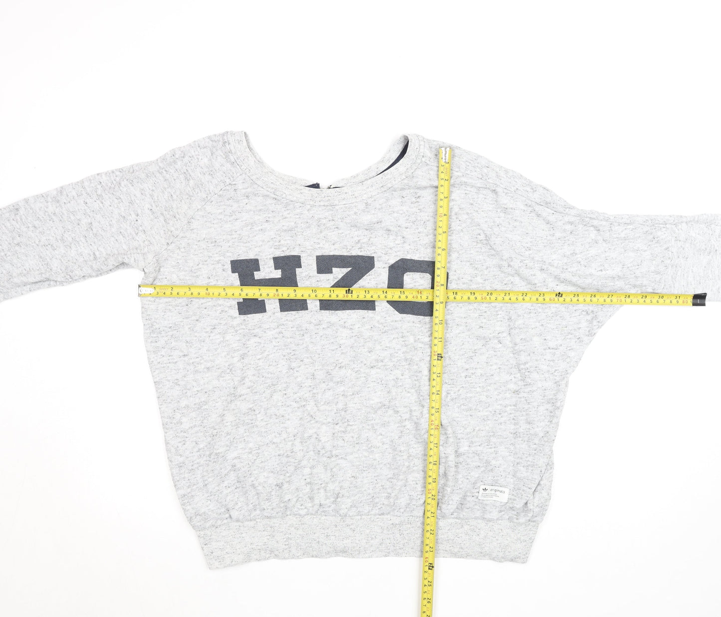 Adidas Originals Womens Grey Size 14 Cotton Blend Pullover Sweatshirt