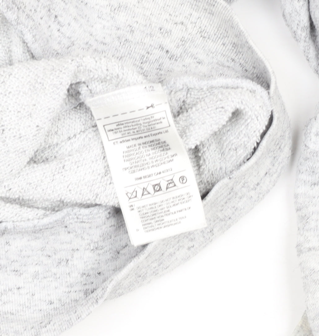 Adidas Originals Womens Grey Size 14 Cotton Blend Pullover Sweatshirt