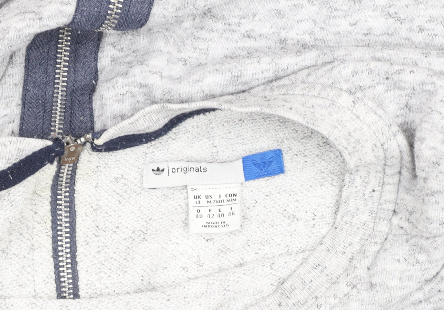 Adidas Originals Womens Grey Size 14 Cotton Blend Pullover Sweatshirt