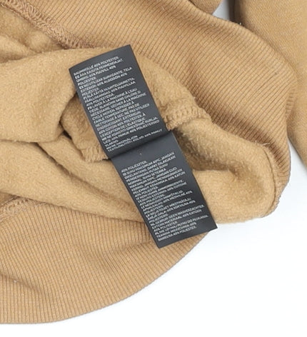 H&M Men’s Beige Relaxed Fit 1/2 Zip Fleece Sweatshirt M