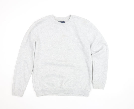 Easy Men's Grey Small Pullover Crew Neck Sweatshirt