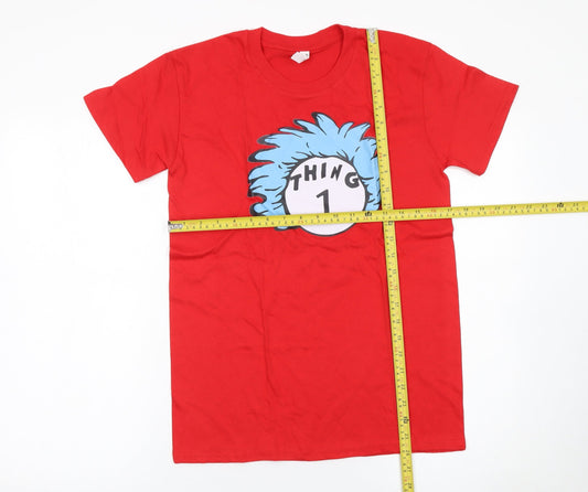 Casual Classics Men's Red Thing 1 Graphic Short Sleeve T-Shirt Size S