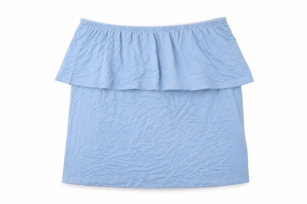 Next Women Blue Off Shoulder Ruffle Cotton Blouse Size 12
