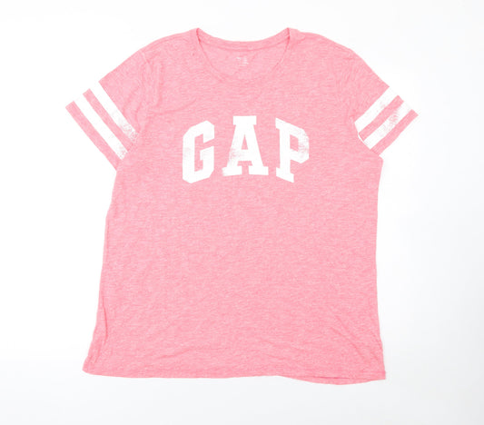 GAP Women’s Pink XL Crew Neck Short Sleeve Cotton Blend T-Shirt