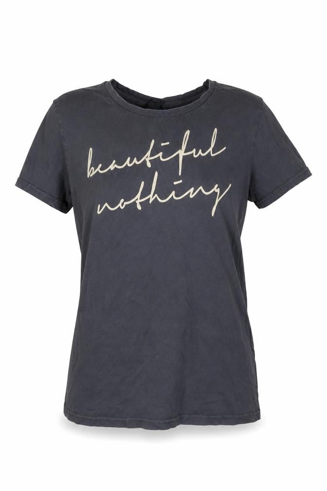 GRAIN Womens Black Cotton Crew Neck Short Sleeve T-Shirt M
