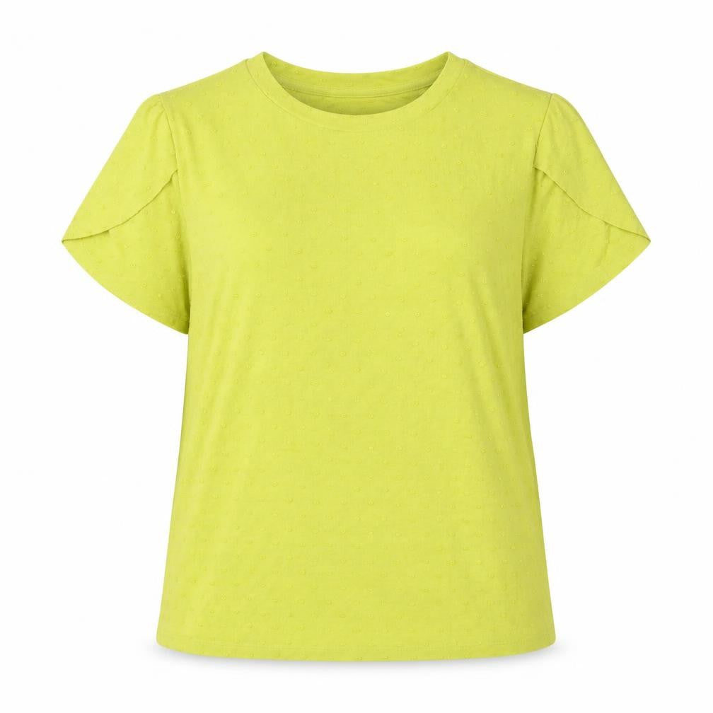 Marks and Spencer Womens Green Short Sleeve Basic Crew Neck T-Shirt Size 12