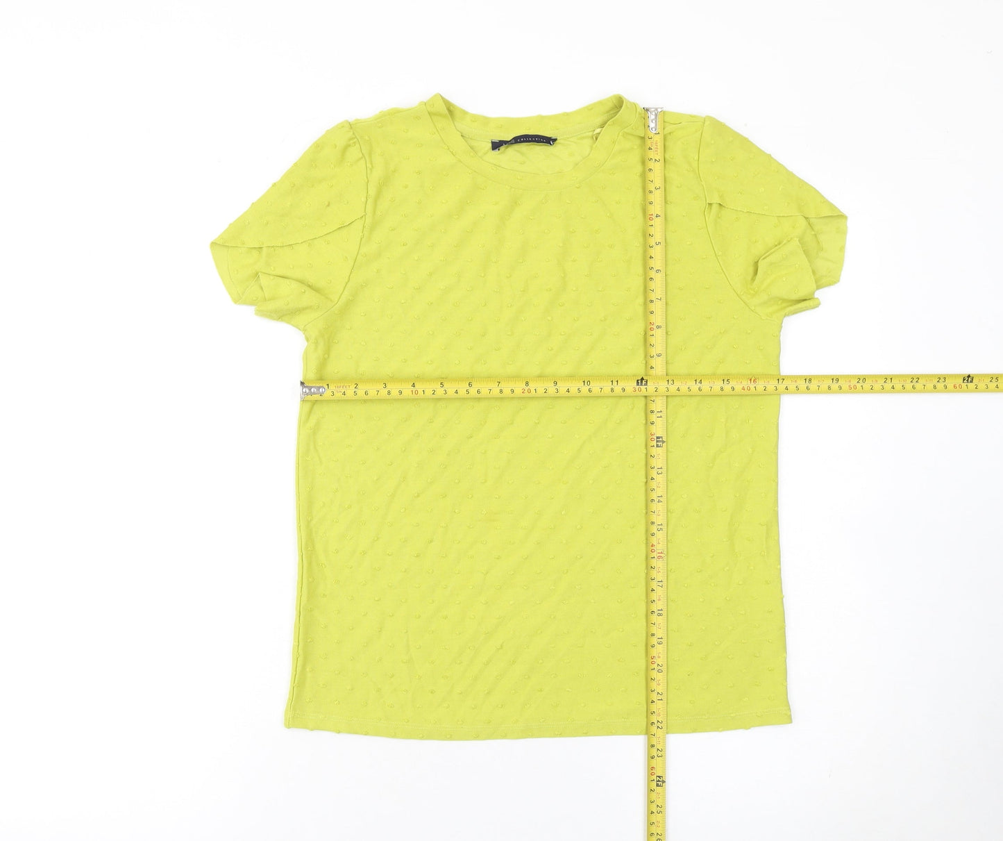 Marks and Spencer Womens Green Short Sleeve Basic Crew Neck T-Shirt Size 12