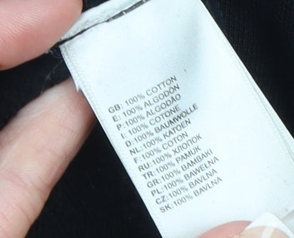 The North Face Men's Black Pullover Hoodie L 100% Cotton Embroidered Logo