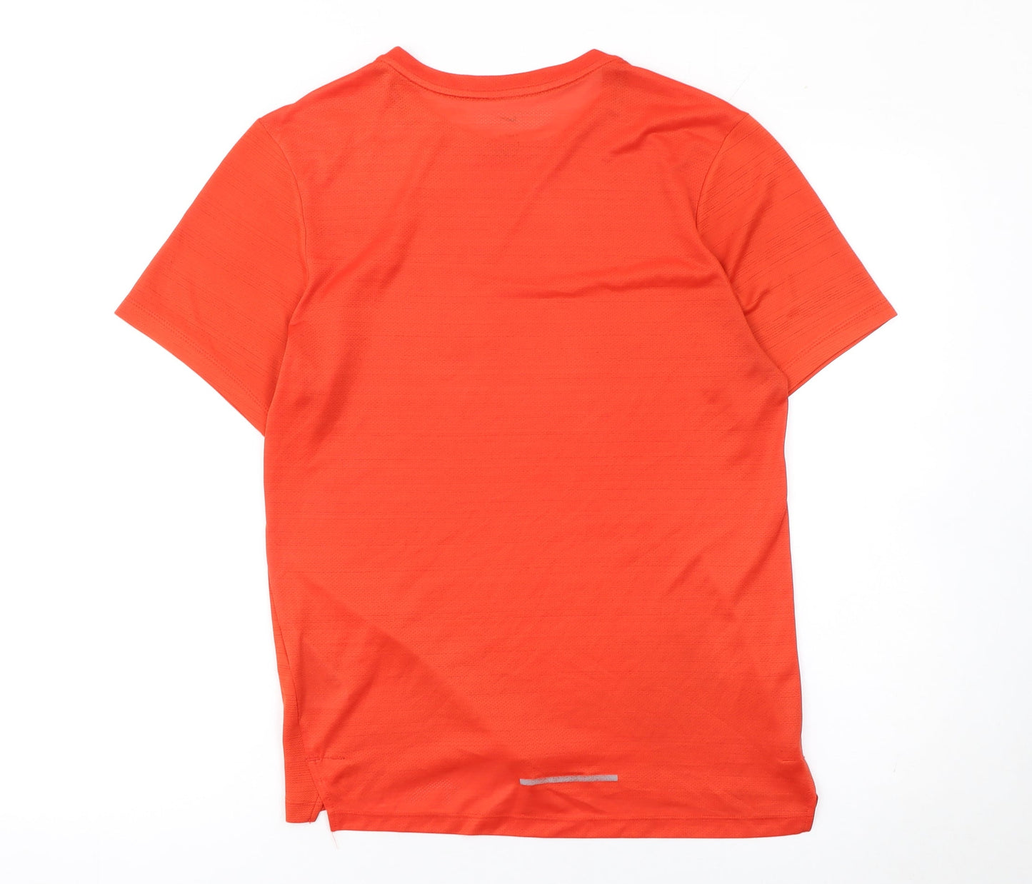 Nike Mens Orange Dri-Fit Running T-Shirt S Short Sleeve Athletic Top
