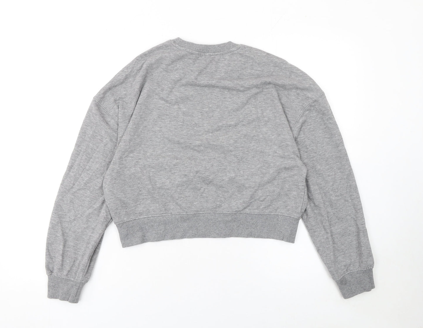 H&M Women’s Grey Pullover Sweatshirt XS Cotton Blend Casual