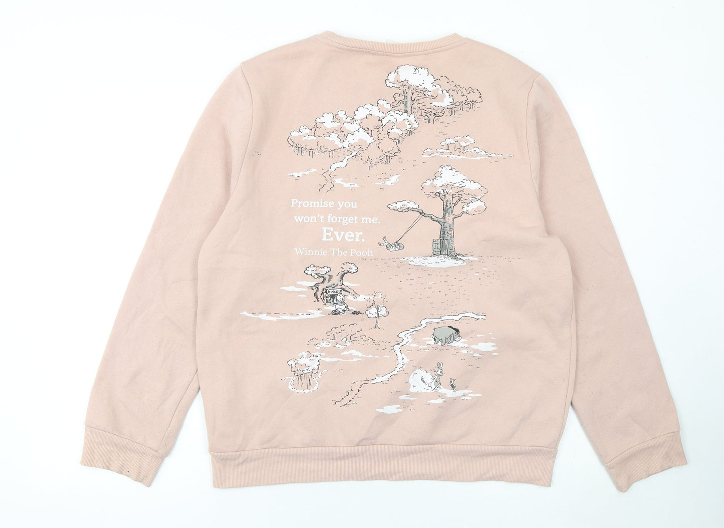 Disney Winnie the Pooh Womens Beige Pullover Sweatshirt Size M 12/14