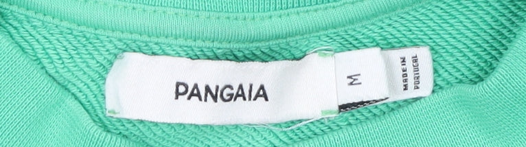 Pangaia Womens Green Crew Neck Pullover Sweatshirt M Future Nostalgia