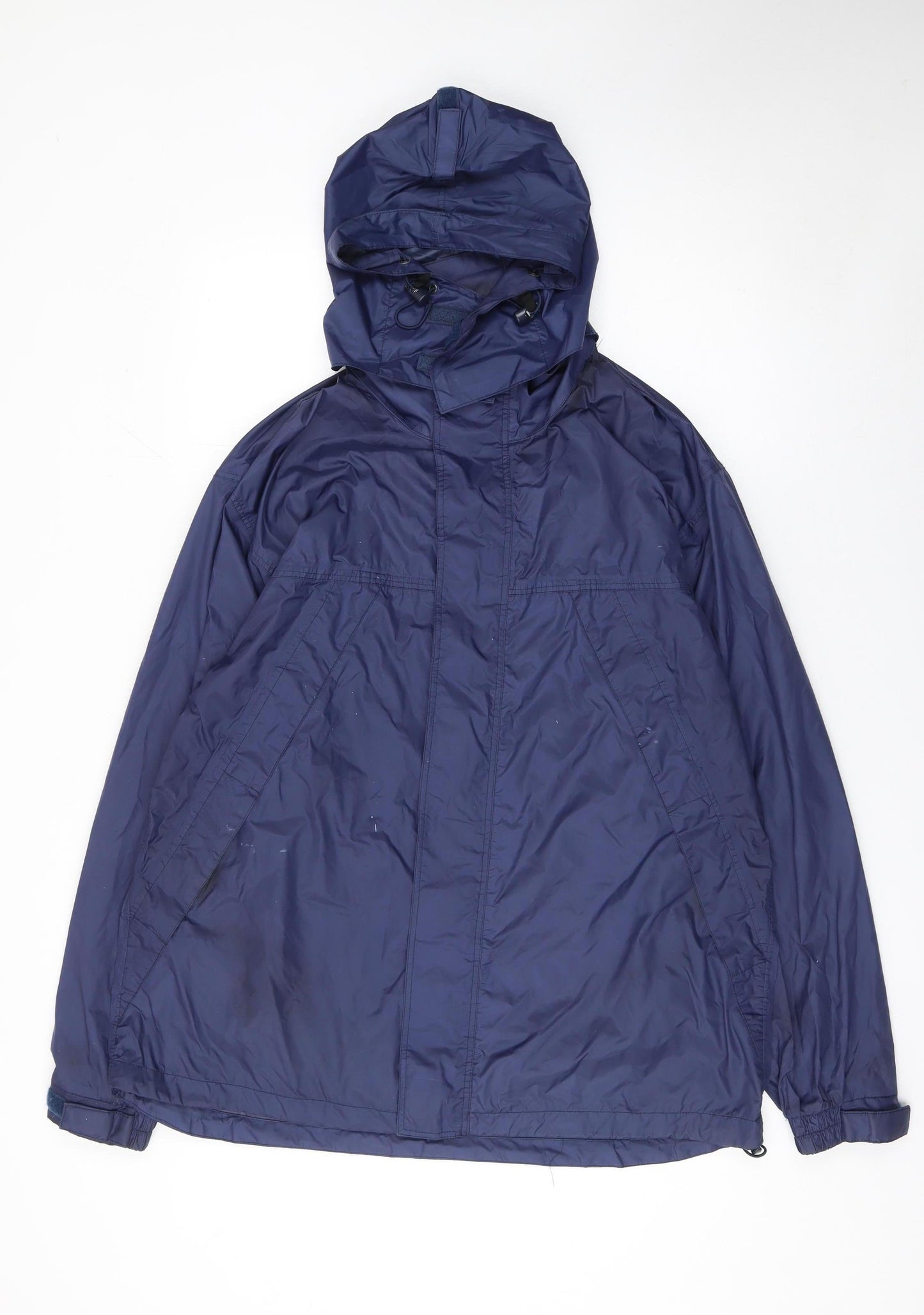 Rock Ice Men's Blue Hooded Waterproof Windproof Jacket L