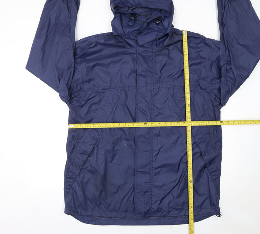 Rock Ice Men's Blue Hooded Waterproof Windproof Jacket L